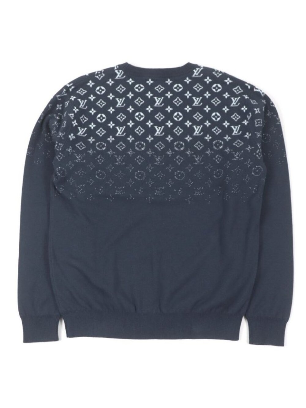 Louis Vuitton 2024 1 Afapp Monogram Gradient Crewneck Sweater Knit Blue Grey - Picture 3 of 9